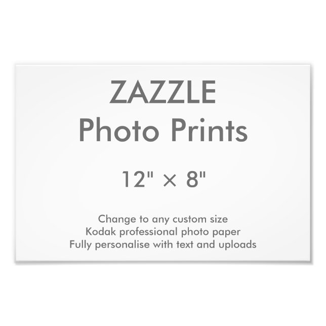 Zazzle Custom 12" x 8" Foto Print 30 x 20 cm (Vorne)