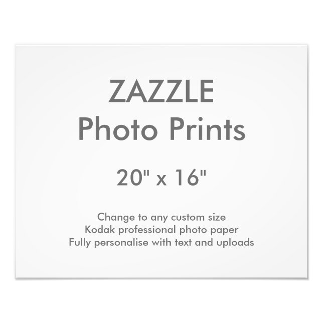 Zazzle Custom 20" x 16" Foto Print 50 x 40 cm (Vorne)