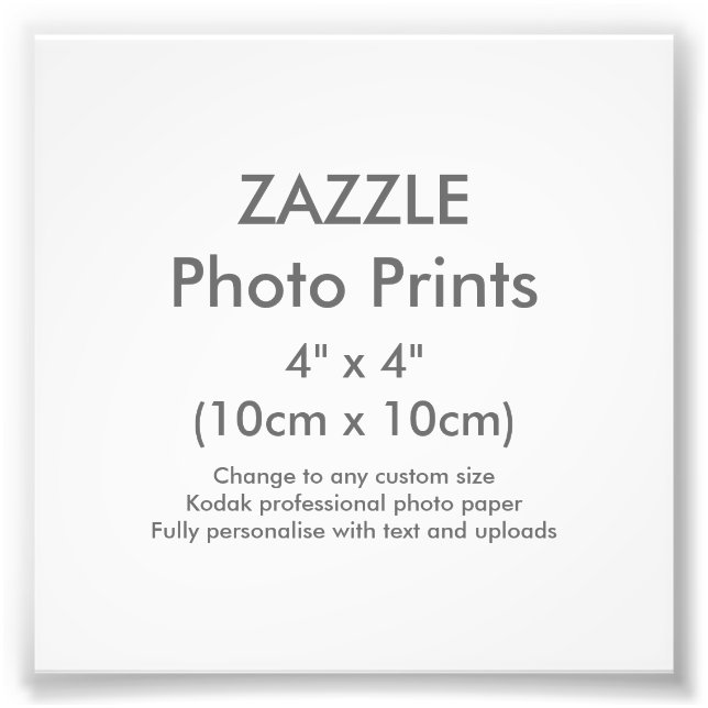 Zazzle Custom 4" x 4" Foto Druckvorlage (Vorne)