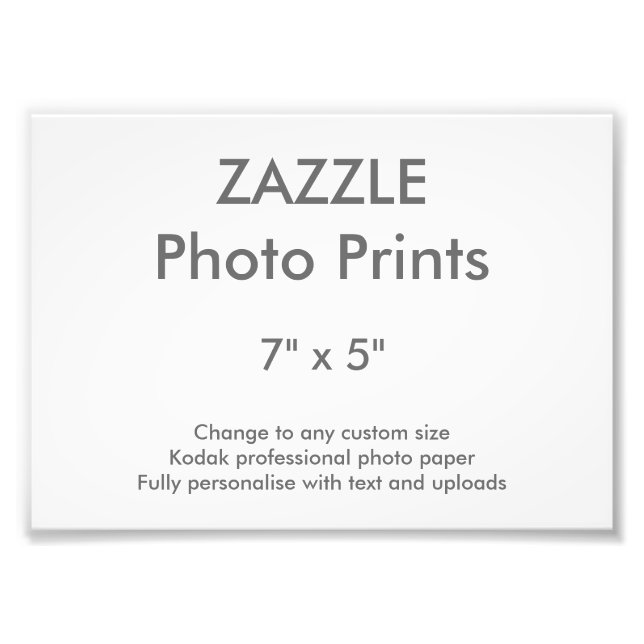 Zazzle Custom 7" x 5" Foto Print 18 x 13 cm (Vorne)