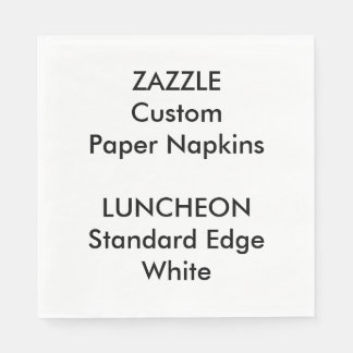 Zazzle Custom Large WHITE Luncheon Papier Napkins Serviette