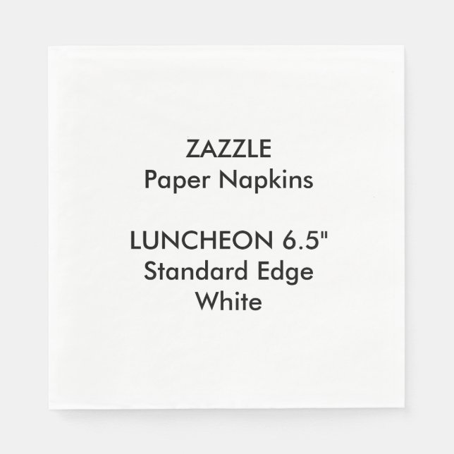 ZAZZLE Custom Large WHITE Luncheon Papier Napkins Serviette (Vorderseite)