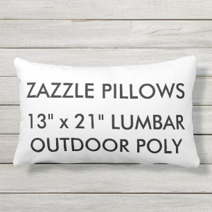 Zazzle Custom Outdoor Lumbar Coussin Blank Modèle