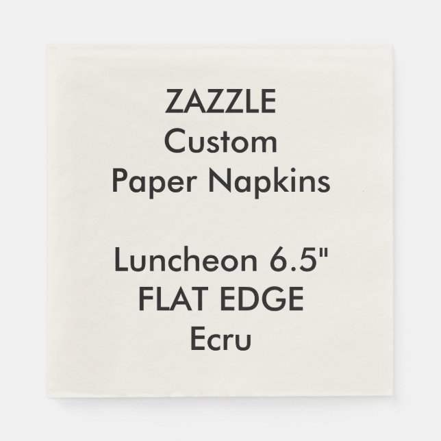 Zazzle Custom Schlicht Edge Luncheon Papier Napkin Serviette (Vorderseite)