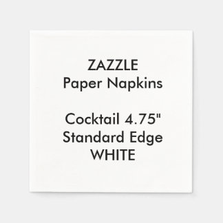 ZAZZLE Custom Small White Cocktail Papier Napkins Serviette