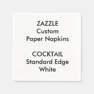Zazzle Custom Small White Cocktail Papier Napkins Serviette