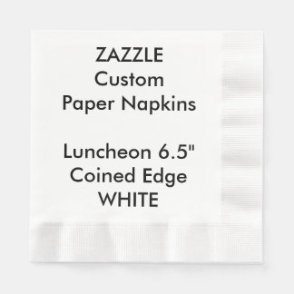 Zazzle Custom WHITE geprägte Mittagspause Papier N Serviette