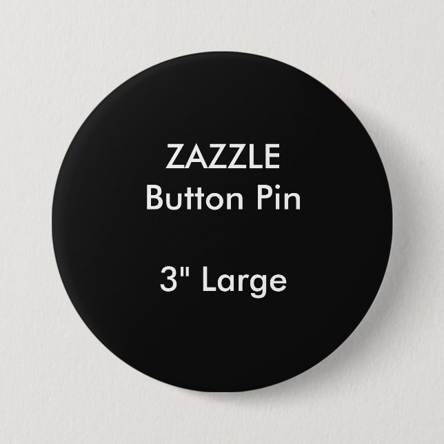 ZAZZLE Gewohnheit 3" großes rundes Knopf-Button Button (Vorderseite)