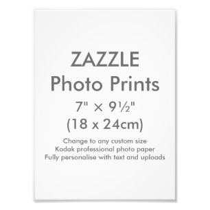 Zazzle Gewohnheit 7" × 9 ½" Foto-Druck-Schablone Fotodruck