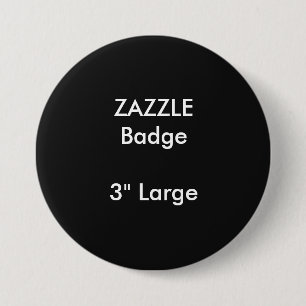 ZAZZLE Gewohnheit druckte 3" großes rundes Button