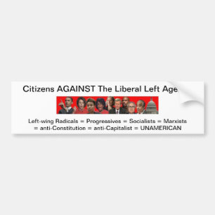 zazzle.jpg, Bürger GEGEN den Liberalen verließ A… Autoaufkleber