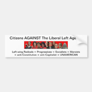 zazzle.jpg, Bürger GEGEN den Liberalen verließ A… Autoaufkleber