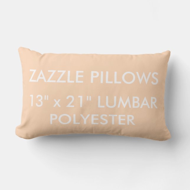 Zazzle kundenspezifisches PFIRSICH Lendenkissen (Vorderseite)