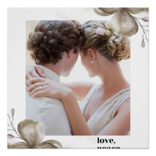 Zazzle Liebe Peace & joy glänzendes Poster