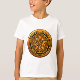 Zazzle - männliches GoldPentagramm-noback T-Shirt