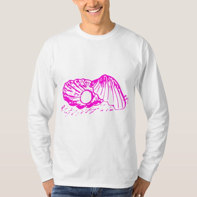 Zazzle Pearl Style Basic Long Sleeve Men T - Shirt (Vorderseite)