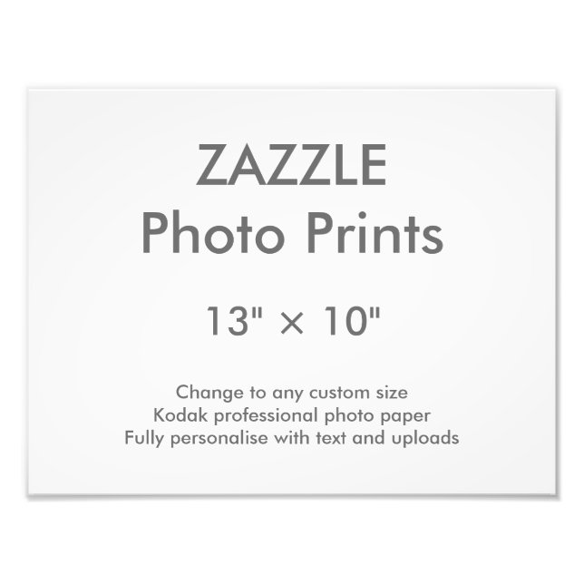 Zazzle Personnalisé 13" × 10" Impression photo 33  (Devant)