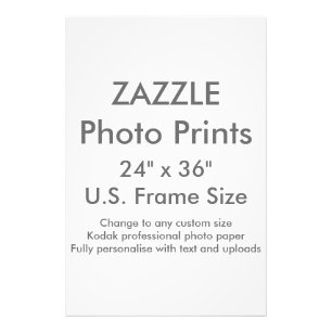 Zazzle Personnalisé 24" x 36" Photo Impression US 