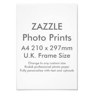 Zazzle personnalisé Photo A4 Imprimer Royaume-Uni