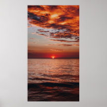 Zazzle Sky Sea Sonnenposter drucken