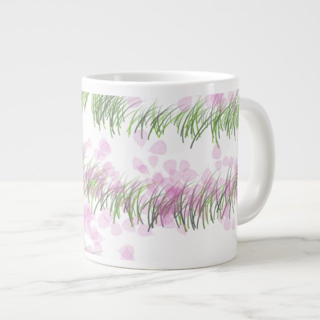 Zazzle spezieller grüner Tassen-Entwurf Jumbo-Tasse (Vorderseite Rechts)