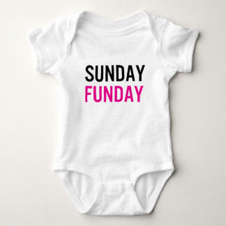 Zazzle Sunday Funday Baby One Piece Baby Strampler