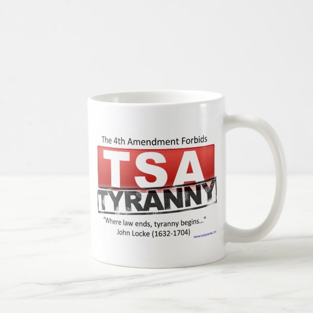 Zazzle TSA Tyrannei-Bild Kaffeetasse (Rechts)