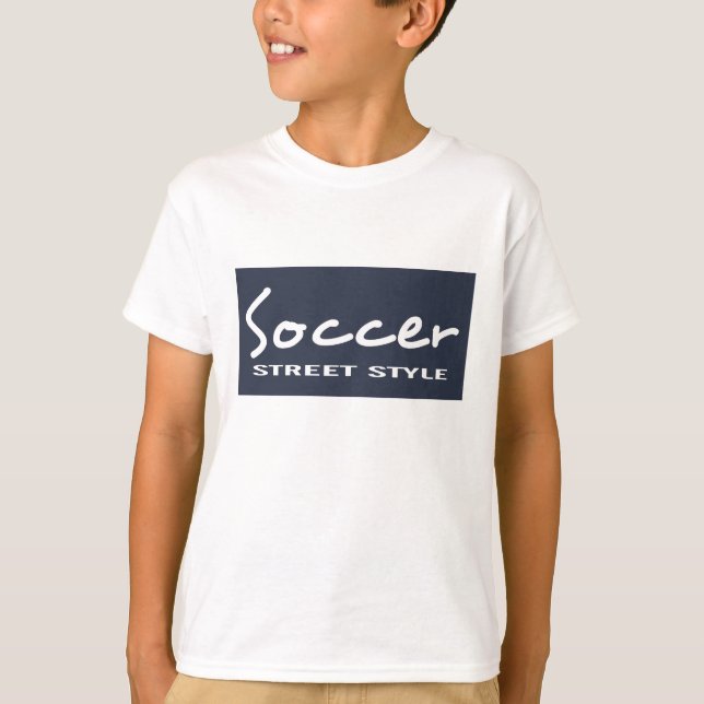 Zazzle Unisex Kids Soccer LS T-Shirt (Vorderseite)