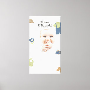 Zazzle willkommen in der Welt Leinwanddruck