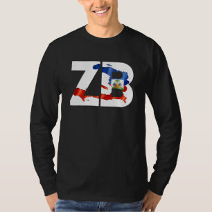 ZB aka Zoe Boy Haitianische Flagge T-Shirt