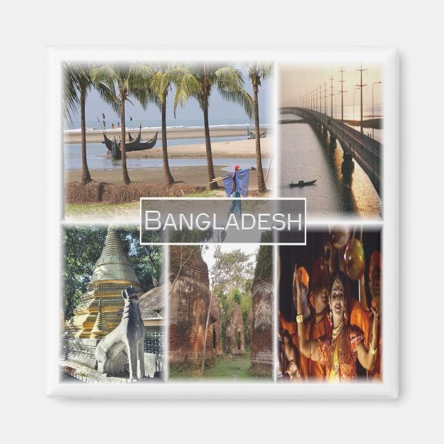 zBD007 BANGLADESH, Asien, Kühlschrank Magnet (Vorne)