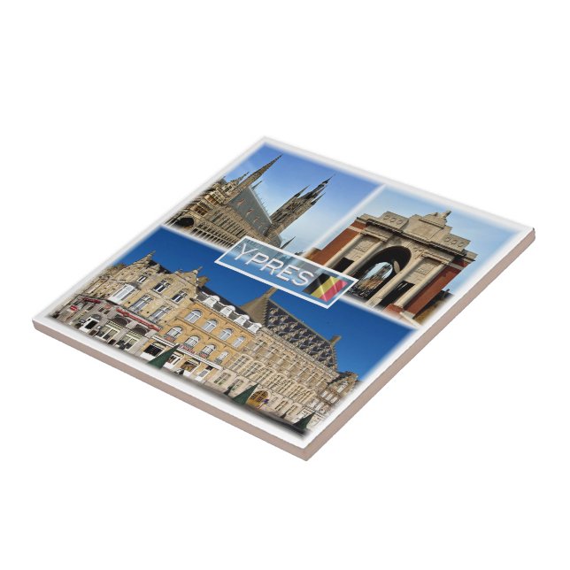 zBE004 YPRES - LAKENHAL Flanders Fields Museum Fliese (Seite)