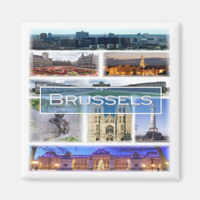 zBE006 BRÜSSEL Belgien - Kühlschrank Magnet (Vorne)