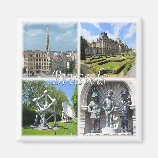 zBE009 BRÜSSEL Bruxelles Belgien, Kühlschrank Magnet (Vorne)