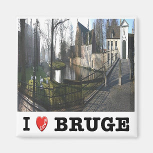 zBE037 BRUGES Der Kühlschrank Beguine Belgien Magnet