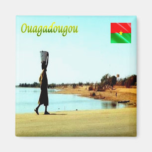 zBF008 OUAGADOUGOU, Burkina Faso, Kühlschrank Magnet