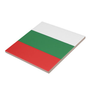 zBG001 BULGARISCHE FLAG, Bulgarien, Fliese