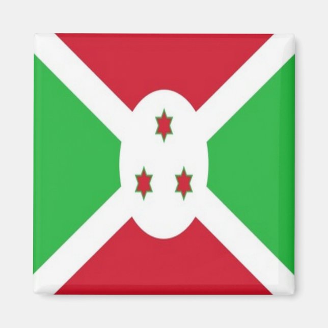 zBI001 BURUNDI FLAG, Afrika, Kühlschrank Magnet (Vorne)