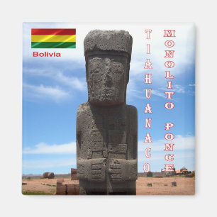 zBO006 TIAHUANACO, Ponce Monolith, Bolivien, Kühls Magnet