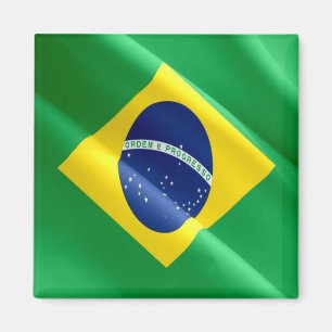zBR002 BRAZIL, Waving Flag, Amerika, Kühlschrank Magnet