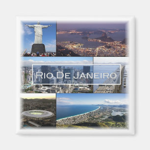 zBR004 RIO DE JANEIRO, Mosaik, Brasilien , Kühlsch Magnet