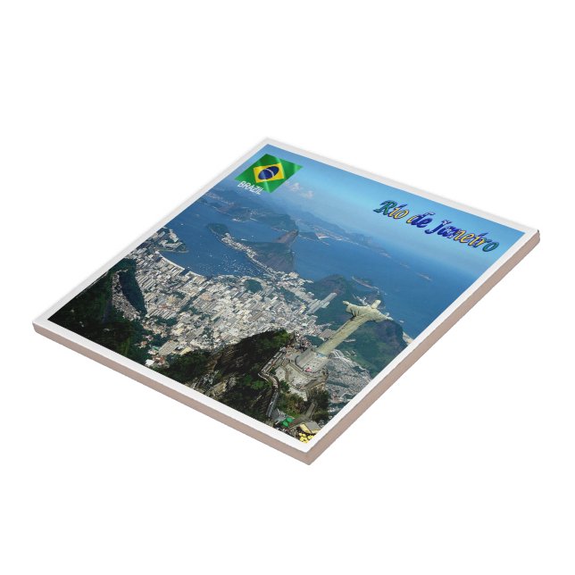 zBR023 Panorama von RIO DE JANEIRO, Brasilien, Fliese (Seite)