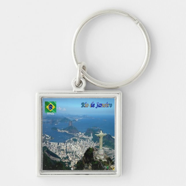 zBR023 Panorama von RIO DE JANEIRO, Brasilien, Schlüsselanhänger (Vorne)