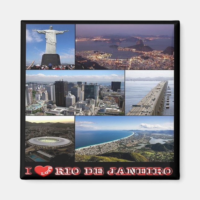 zBR025 RIO DE JANEIRO I Liebe, Brasilien, Kühlschr Magnet (Vorne)