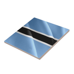 zBW002 BOTSWANA WAVING FLAG, Afrika, Fliese