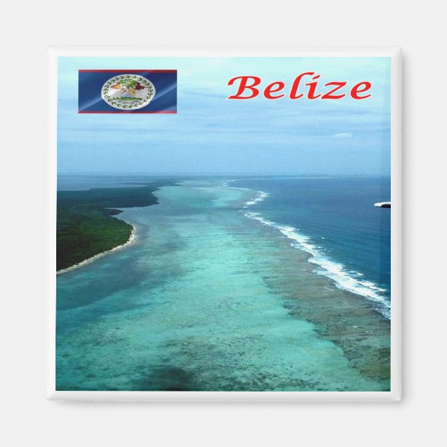 zBZ005 BELIZE Barrier Reef, Amerika, Kühlschrankma Magnet (Vorne)