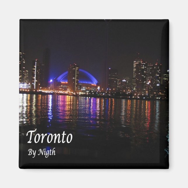 zCA015 TORONTO BY Night, Kanada, Kühlschrank Magnet (Vorne)