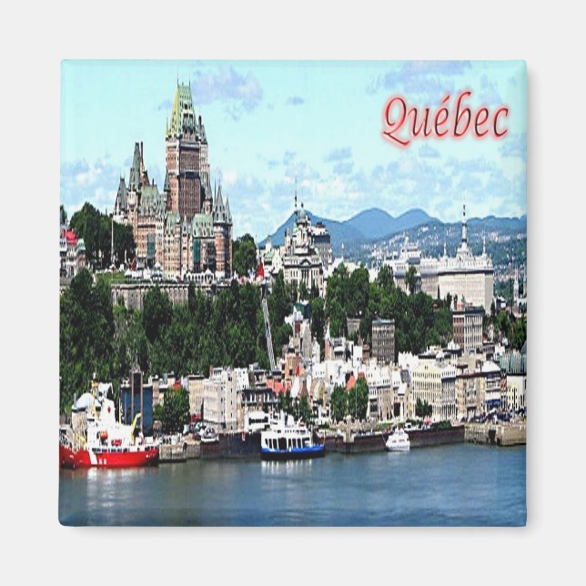 zCA017 QUEBEC City, Panorama, Kanada, Kühlschrank Magnet (Vorne)