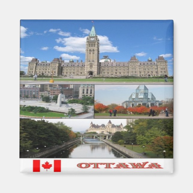 zCA023 OTTAWA, Mosaik, Kanada, Amerika, Kühlschran Magnet (Vorne)