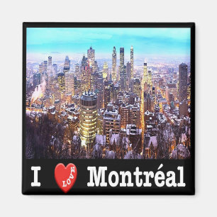 zCA028 MONTREAL I Liebe, Panorama, Kanada, Kühlsch Magnet